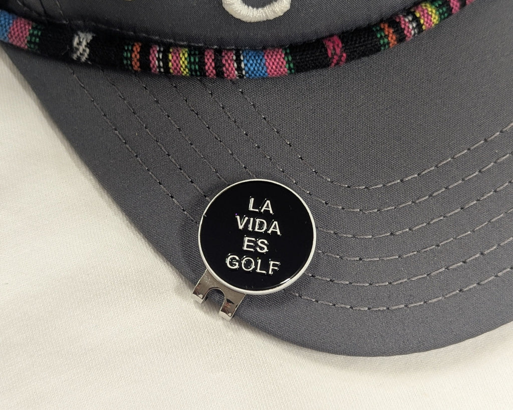 La Vida es Golf Ball Marker Black