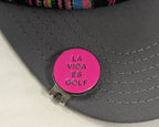 La Vida es Golf Ball Marker Pink