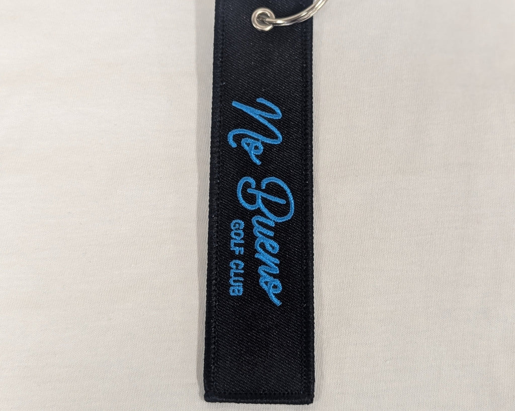 La Vida es Golf Keychain Blue