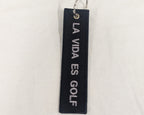 La Vida es Golf Keychain Gray