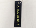 La Vida es Golf Keychain Electric Yellow
