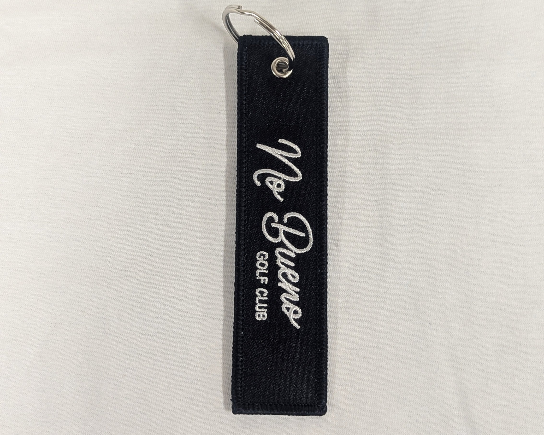 La Vida es Golf Keychain White